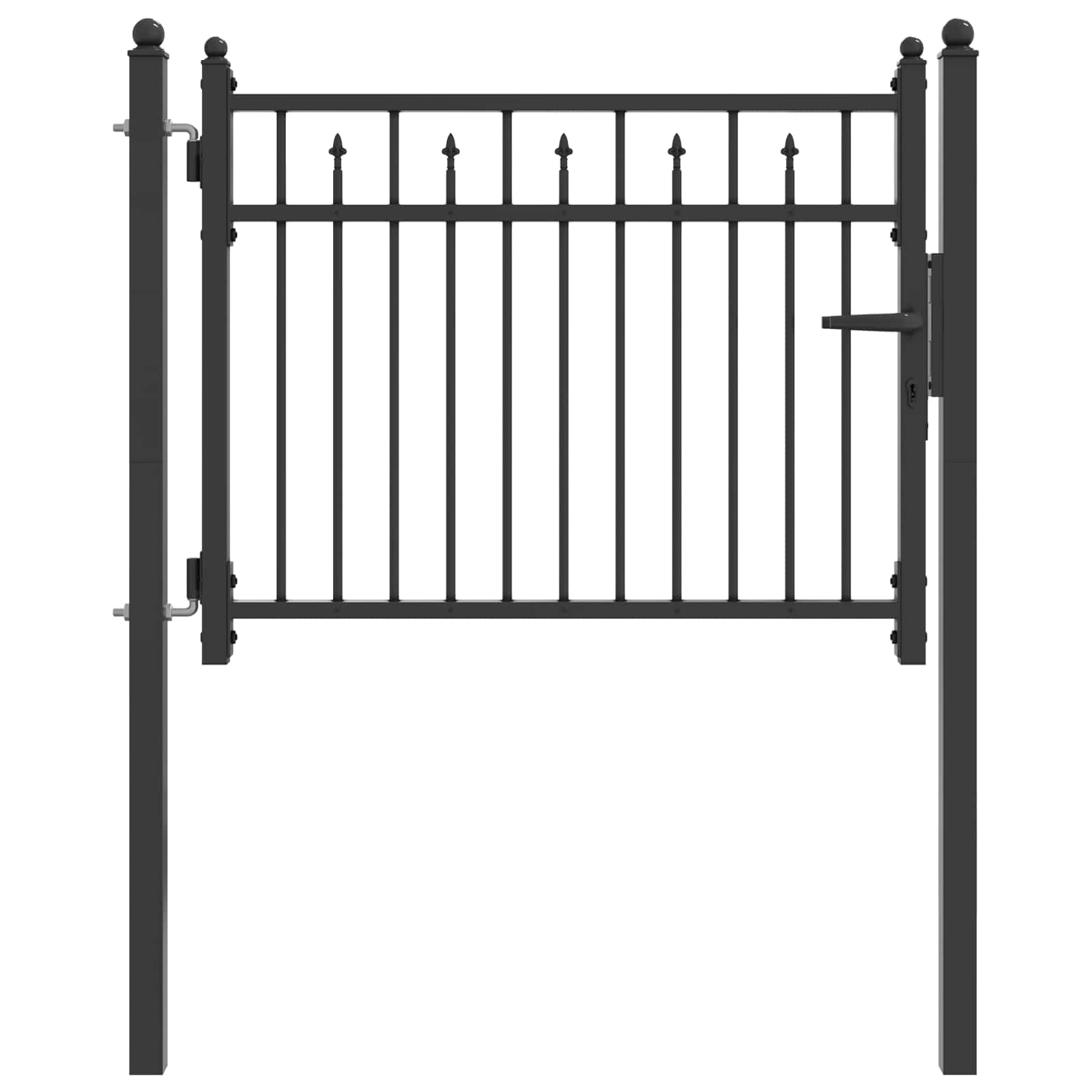 Zauntor HORST 100 x 75 cm Metall Schwarz Abschließbar