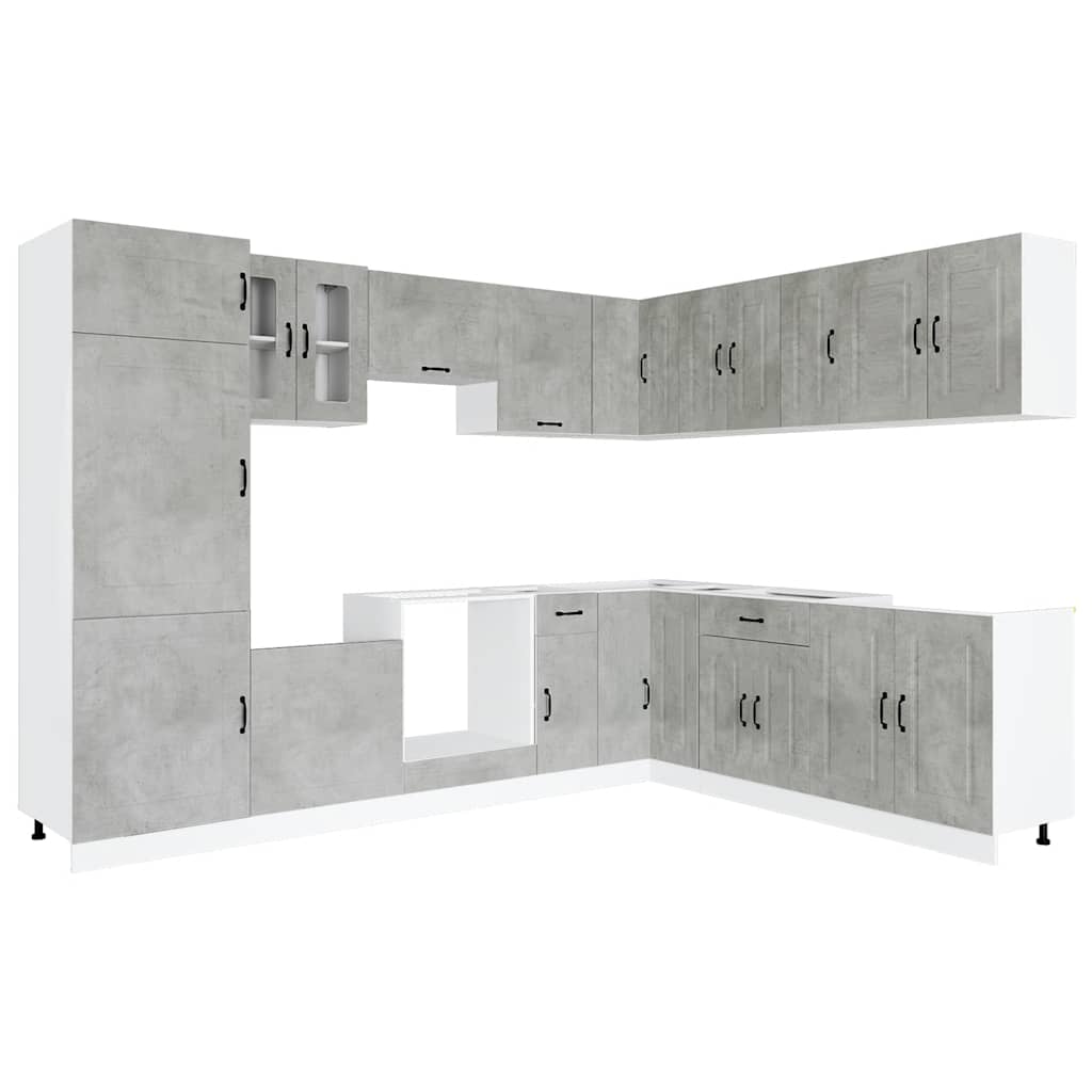 14-tlg. Küchenschrank-Set Kalmar Weiß Holzwerkstoff