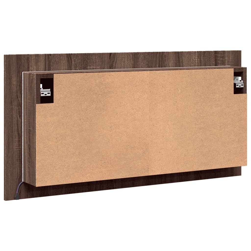 LED-Bad-Spiegelschrank Grau 90x12x45 cm Acryl