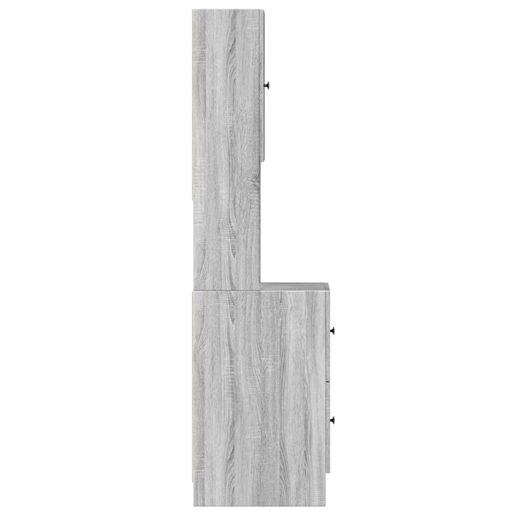 Küchenschrank Weiß 60x50x180 cm Holzwerkstoff