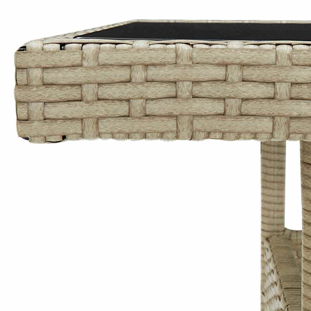 Garten-Esstisch Braun Poly Rattan