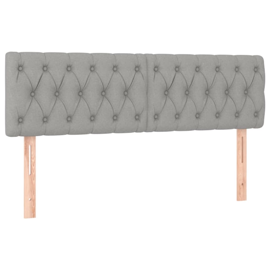 Kopfteil Hellgrau 80x7x118/128 cm Stoff