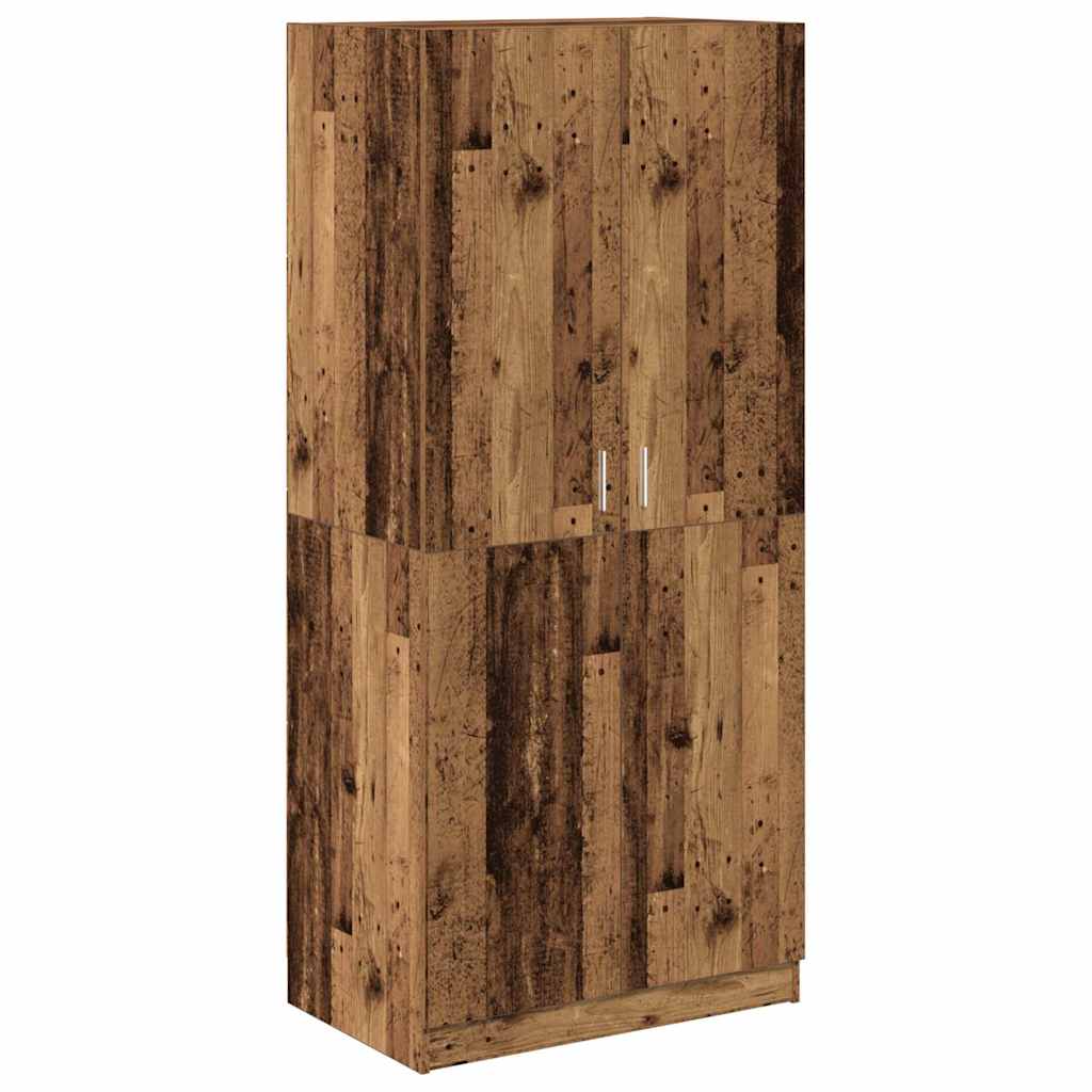 Kleiderschrank Weiß 90x52x200 cm Holzwerkstoff