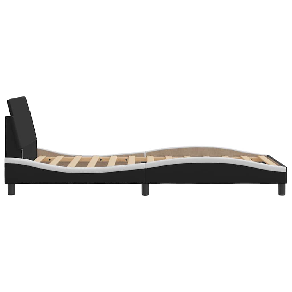 Bettgestell "Dover" Schwarz 80x200 cm Kunstleder