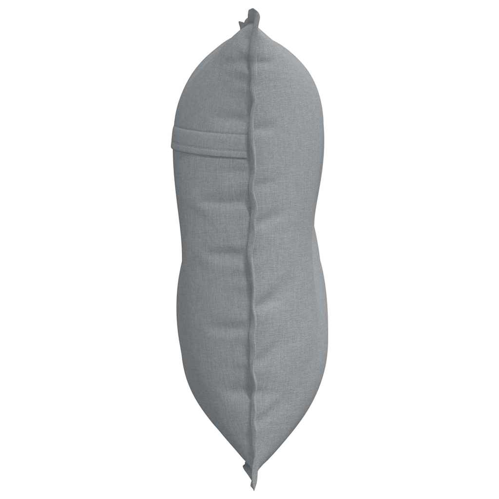 Rückenkissen Hellgrau 50 x 19 x 45 cm Stoff