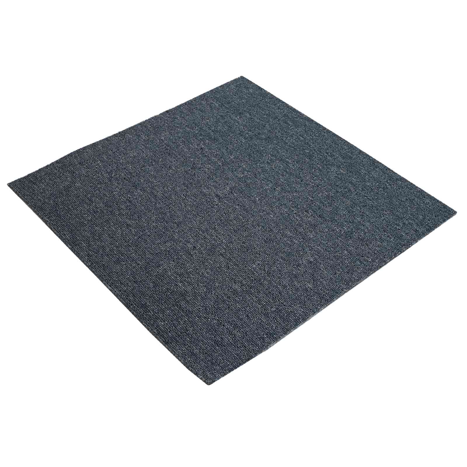 Teppichfliese Hellgrau mit Streifen 50 x 50 cm 4 pcs