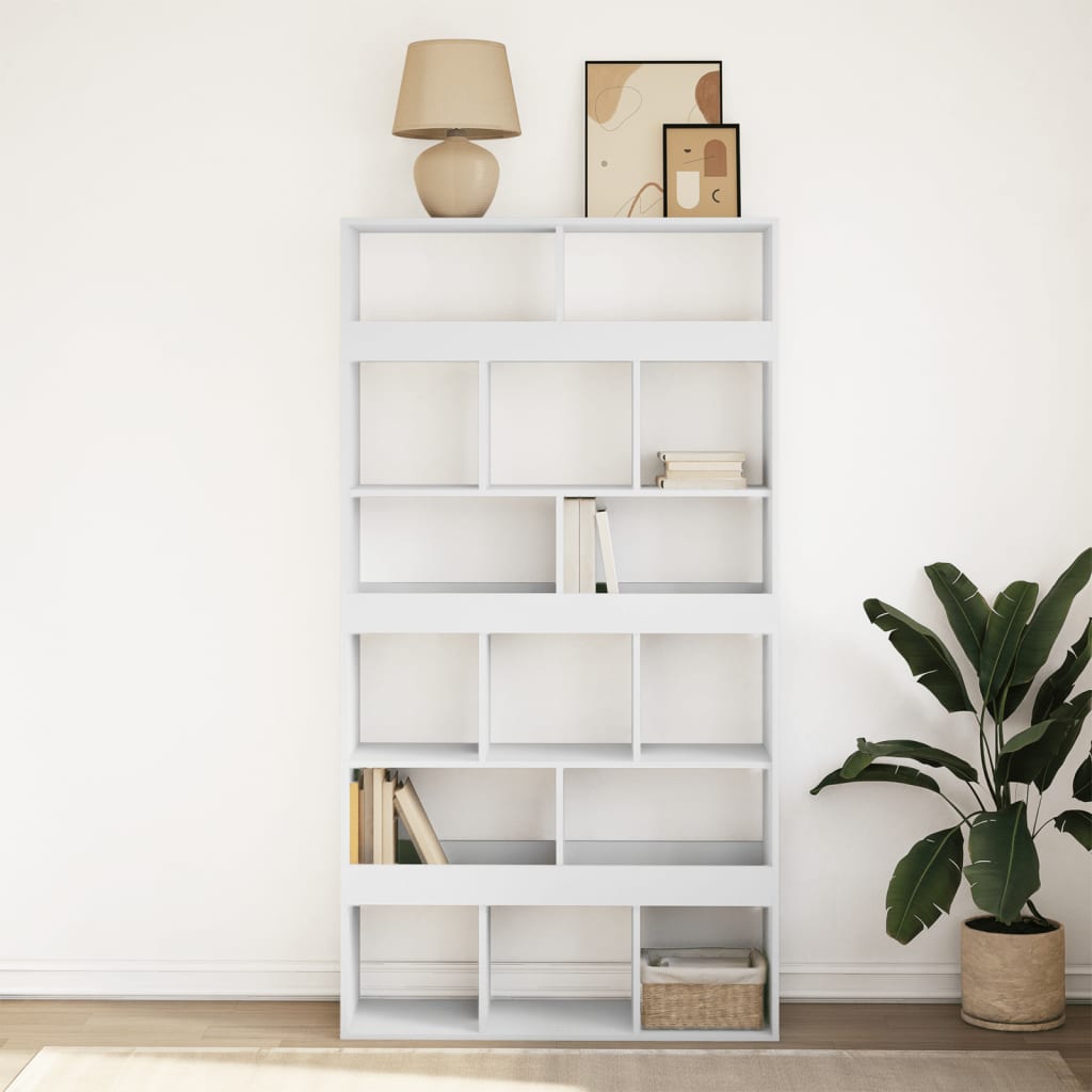 Bücherregal Weiß 100x33x125,5 cm Holzwerkstoff