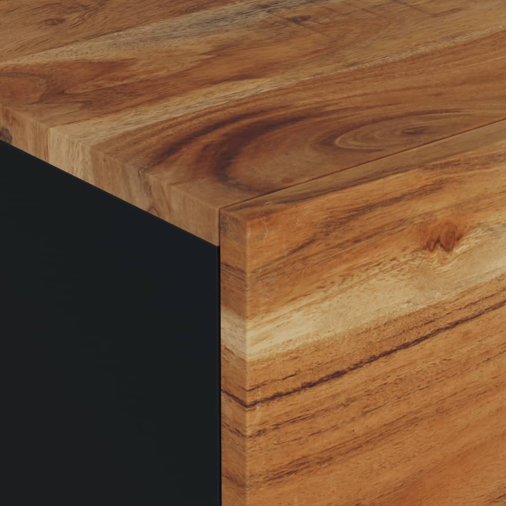 Couchtisch 80x50x40 cm Massivholz Mango & Holzwerkstoff
