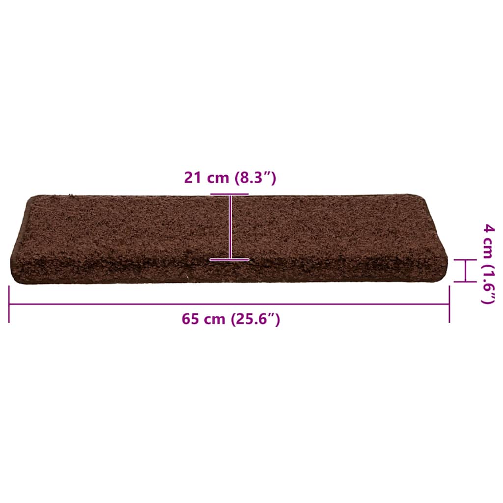 Stufenmatten 15 Stk. 65x21x4 cm Grau Rechteckiger Rand