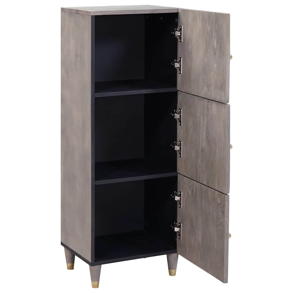 Highboard mit Regal Braun 40 x 33 x 110 cm Massivholz Mango
