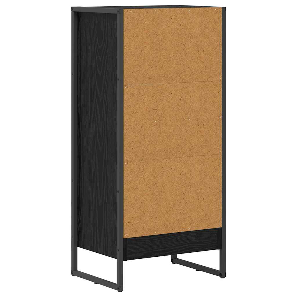 Bücherregal 2 pcs Schwarz Eichen-Optik 60 x 30 x 189,5 cm