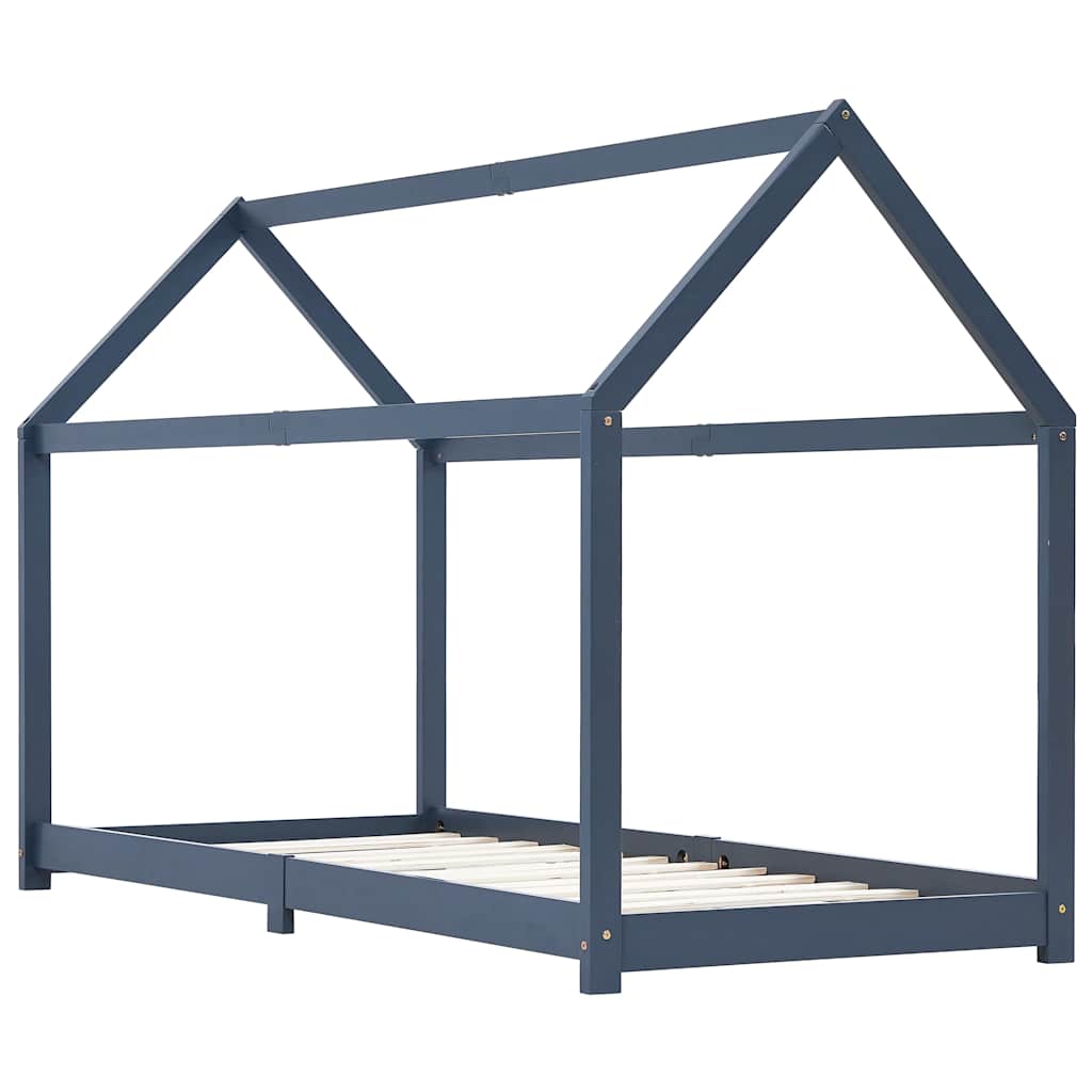 Kinder-Bettgestell Massivholz Kiefer 70 x 140 cm