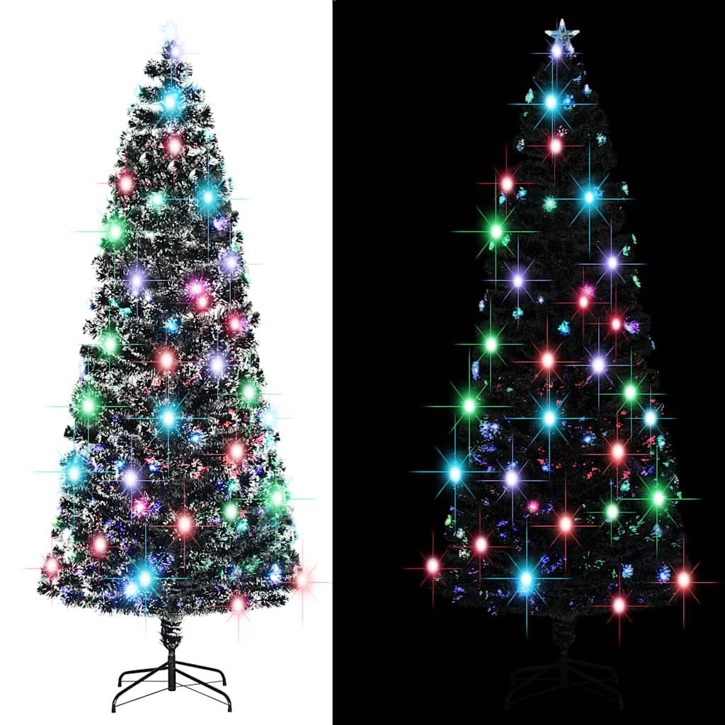 Vorbeleuchteter Weihnachtsbaum mit Ständer und LED 150 cm Glasfaser