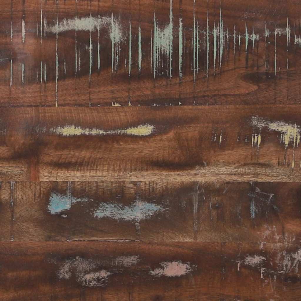 Küchenregal Braun und Schwarz 80 x 40 x 160 cm Massivholz Mango