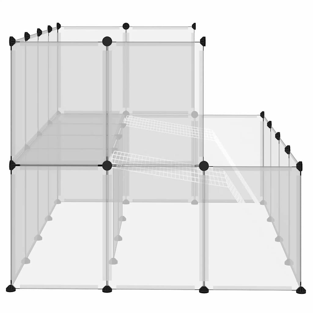 Kleintierkäfig Schwarz 143x107x93 cm PP und Stahl