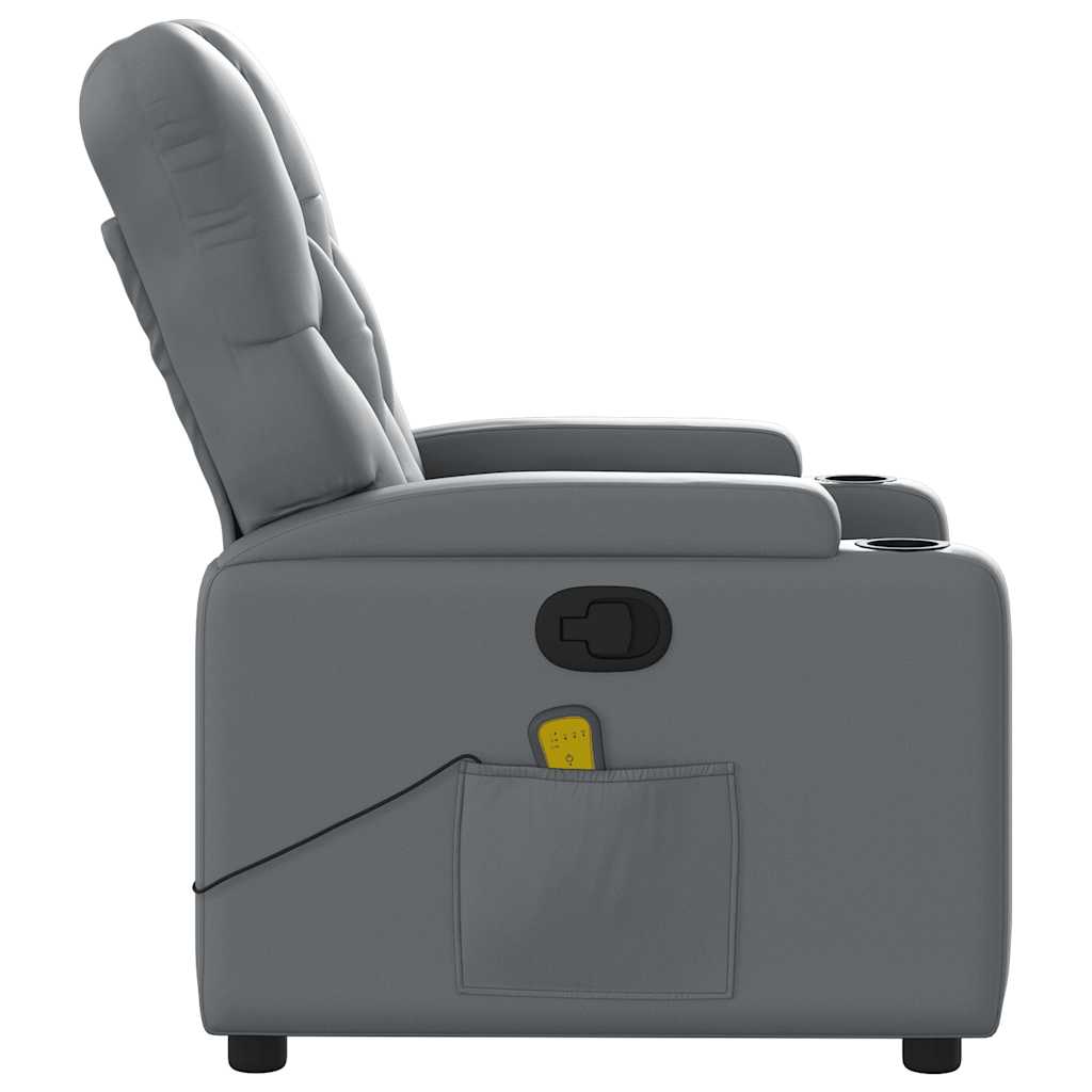 Massage-Relaxsessel, Kunstleder, Schwarz
