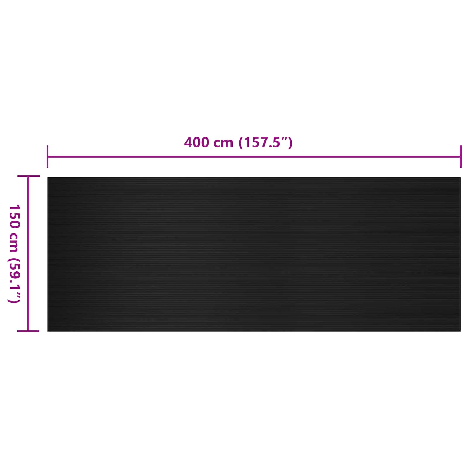 Bodenbelag Schwarz 1 x 2 m Gummi