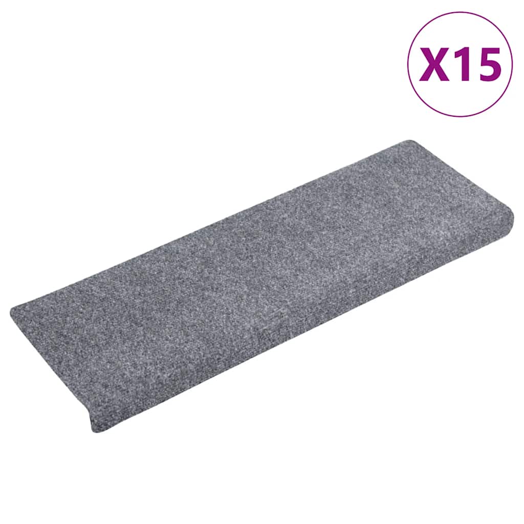 Stufenmatten Selbstklebend 15 Stk. 65x21x4 cm Hellbraun Rechteckiger Rand