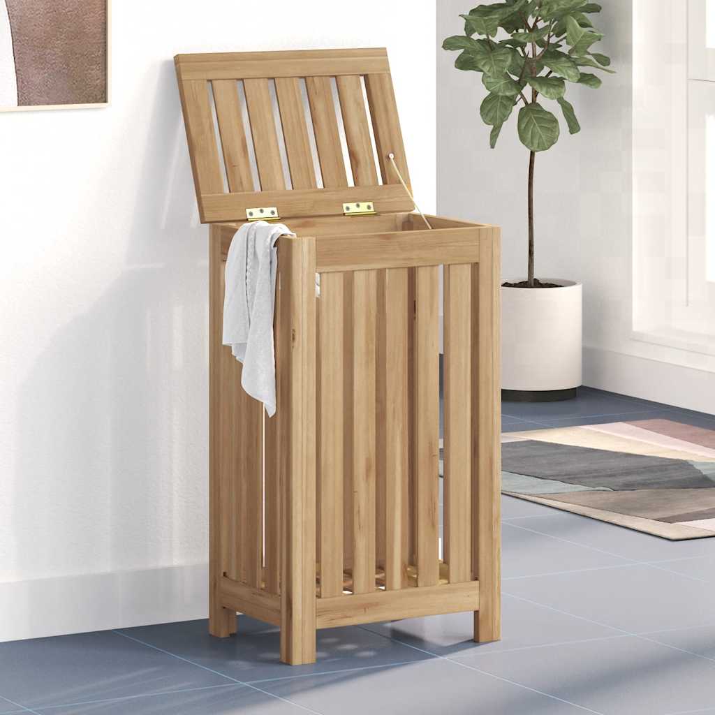 Wäschekorb Natur 35 x 25 x 60 cm Massivholz Teak