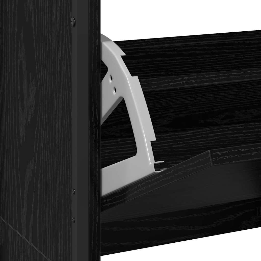 Schuhschrank mit 4 Klappen Sonoma-Eiche 100x34x112 cm