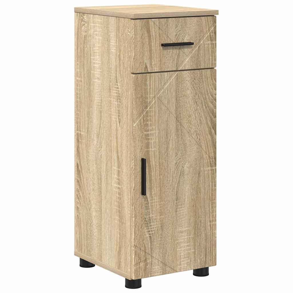 Badezimmermöbel-Set mit Tür 5 pcs Weiß Holzwerkstoff & Metall