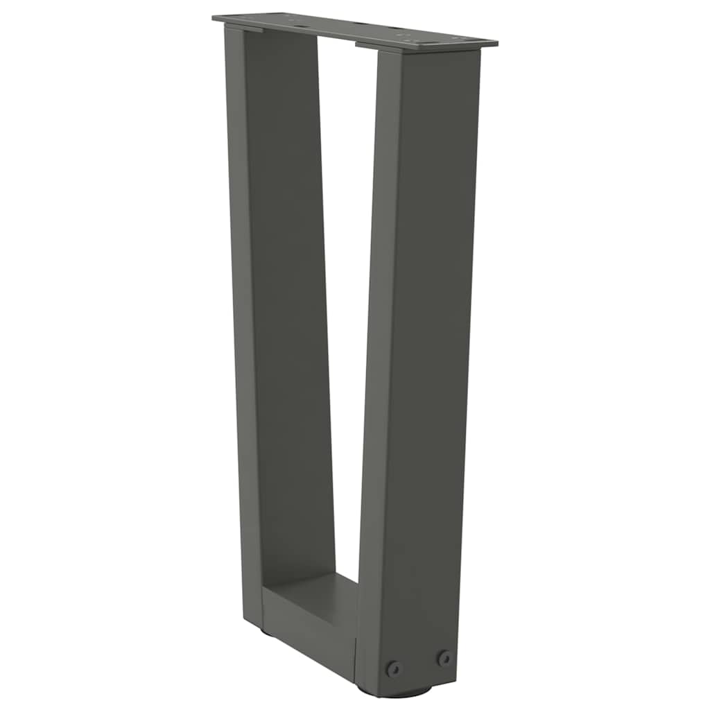 Couchtischbeine V-Form 2 Stück Schwarz 30x(30-31,3) cm Stahl