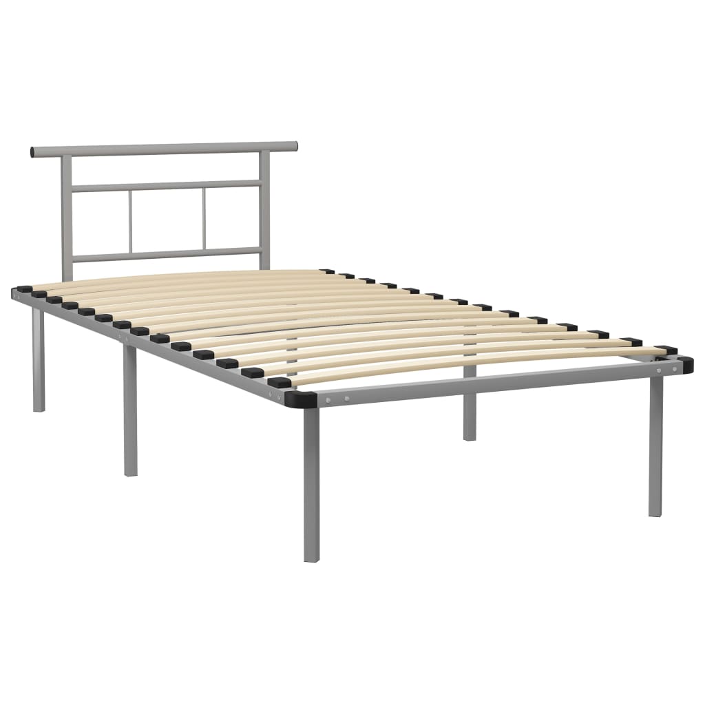 Bettgestell Grau Metall 90x200 cm