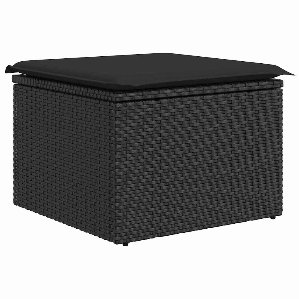 Garten Essgruppe mit Kissen 8 pcs Schwarz und Creme