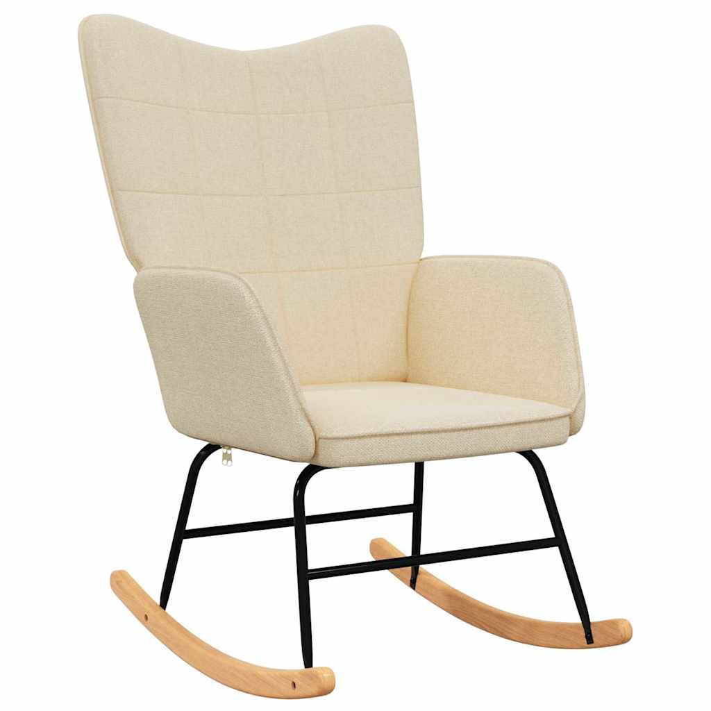 Schaukelstuhl Taupe Stoff