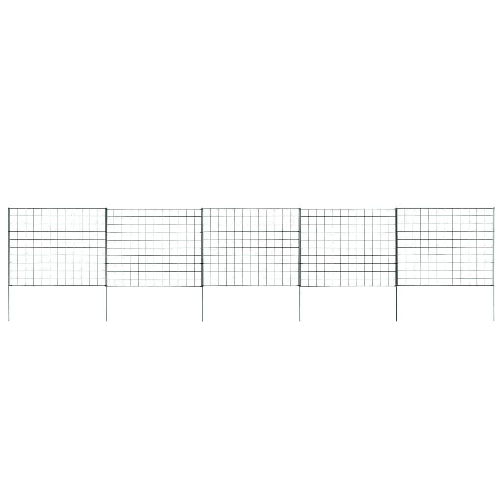 Gartenzaun Set Konvex 77,3x26 cm Grün