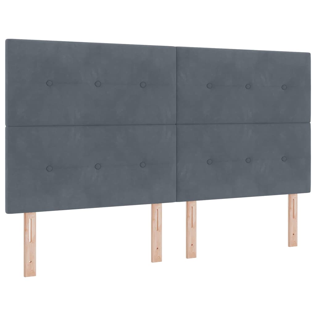 Kopfteil Hellgrau 80 cm Samt