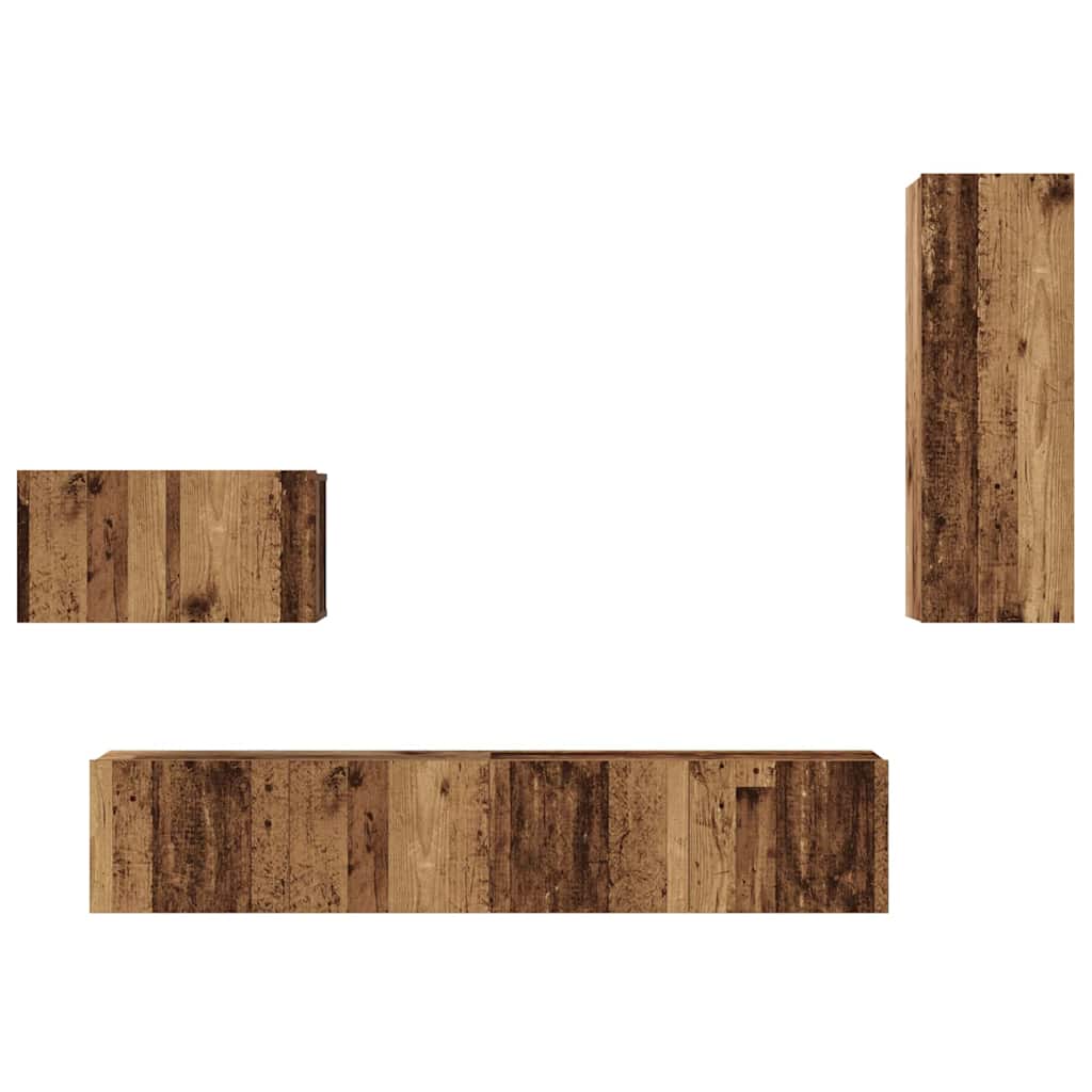 4-tlg. TV-Schrank-Set Sonoma-Eiche Holzwerkstoff