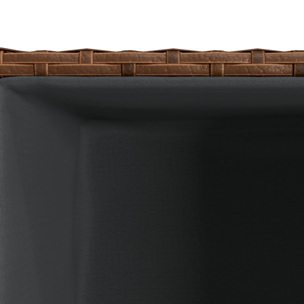 Pflanzkübel 2 Stk. Schwarz 40x40x80 cm Poly Rattan