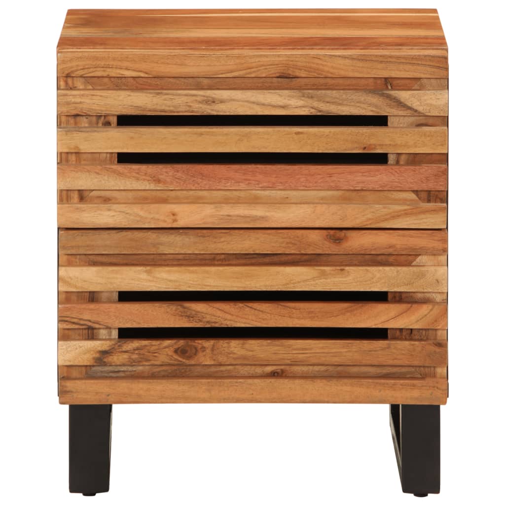 Nachttisch 40x34x46 cm Raues Mangoholz