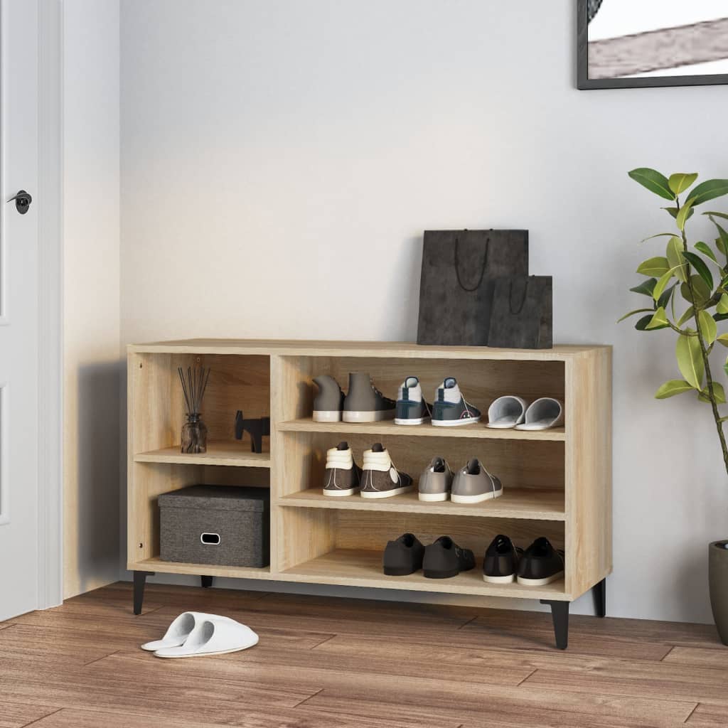 Schuhregal Weiß 102x36x60 cm Holzwerkstoff