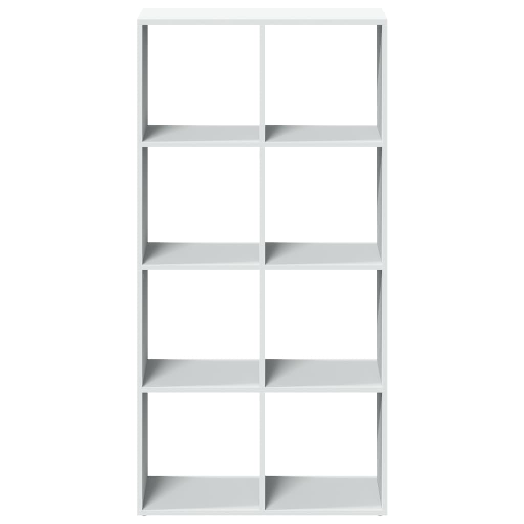 Bücherregal Weiß 137,5x29x137,5 cm Holzwerkstoff