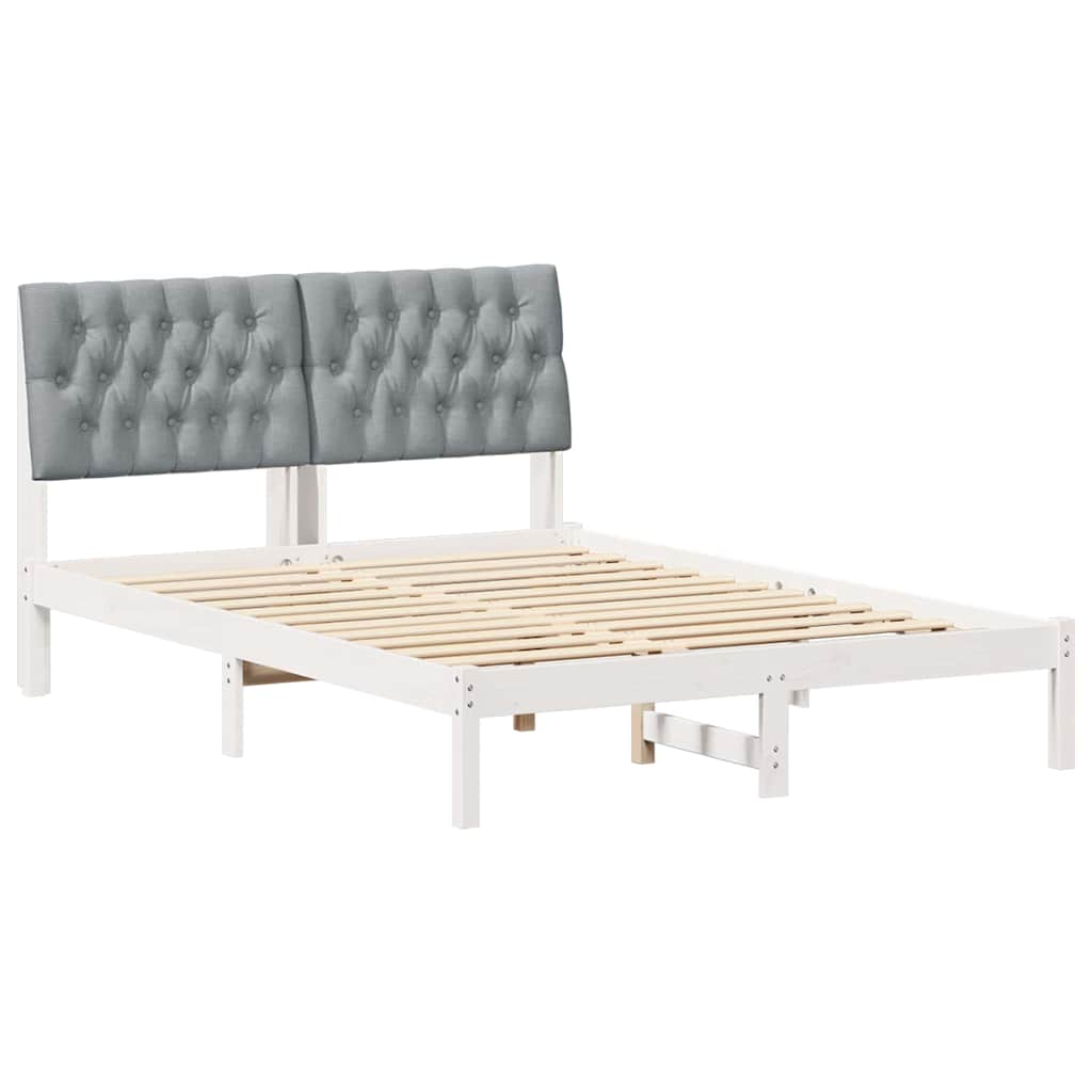 Bettgestell mit gepolstertem Kopfteil Braun 200 x 200 cm