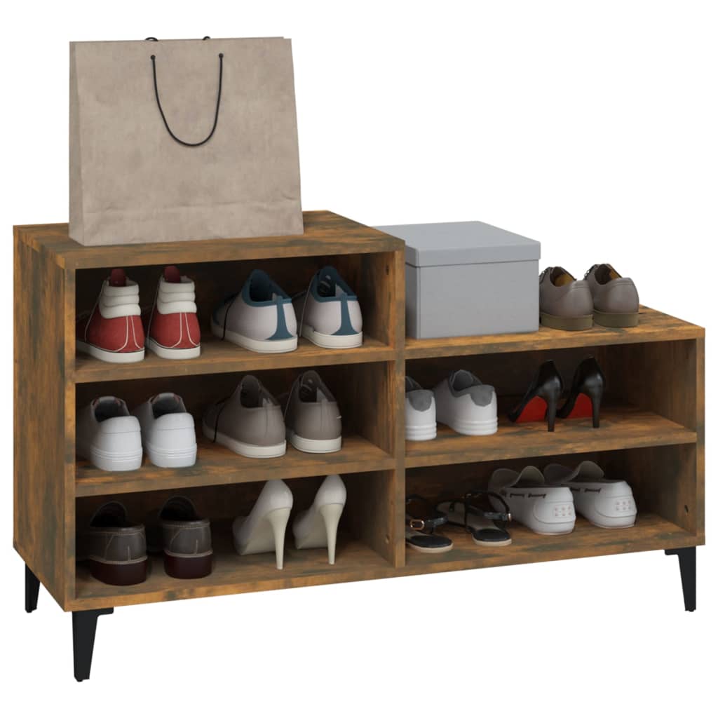 Schuhregal Weiß 102x36x60 cm Holzwerkstoff