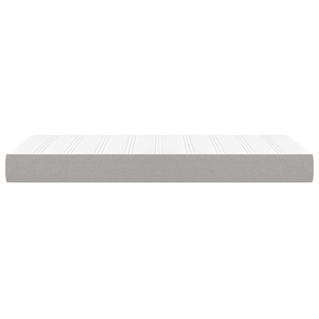 Taschenfederkernmatratze Mittel Hellgrau 100x203x20 cm Stoff