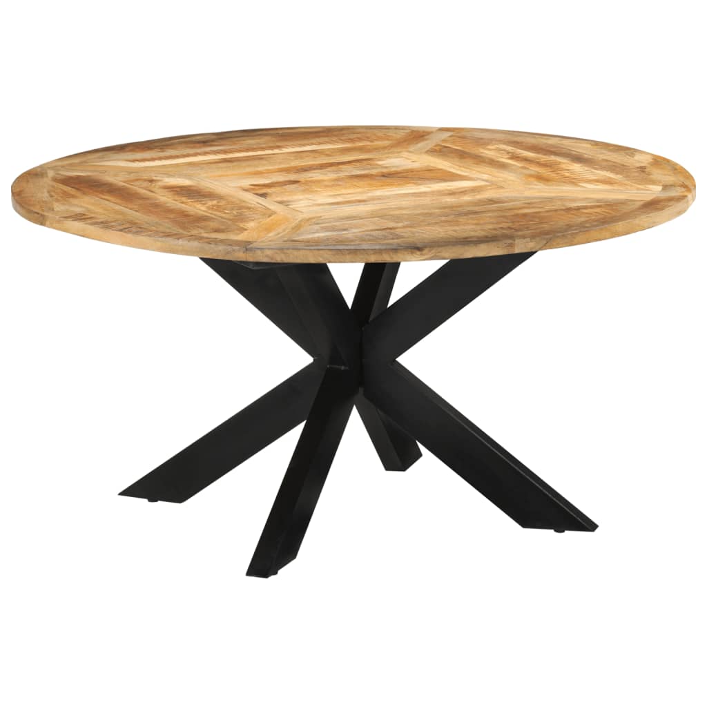 Esstisch Ø110x75 cm Raues Massives Mangoholz