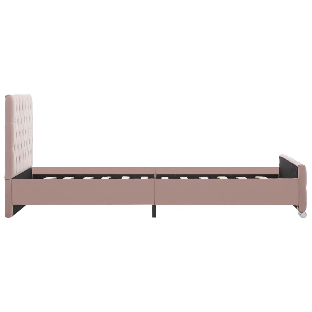 Bettgestell Grau Samt 120x200 cm