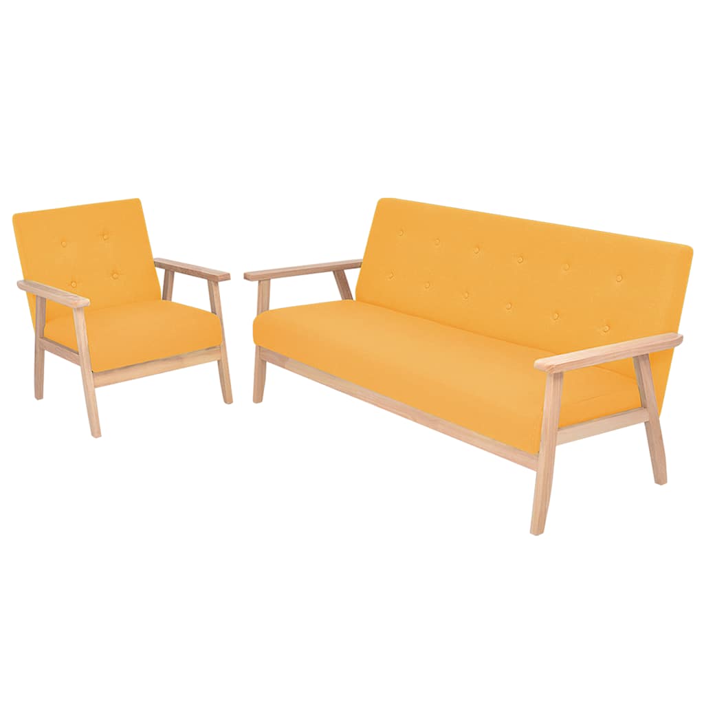 2-Sitzer-Sofa Stoff Hellgrau