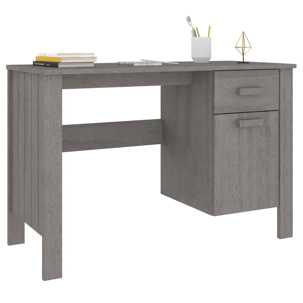 Schreibtisch HAMAR Honigbraun 113x50x75 cm Massivholz Kiefer