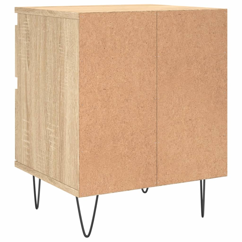 Bettschrank Schwarz Eichen-Optik 40 x 35 x 50 cm Holzwerkstoff