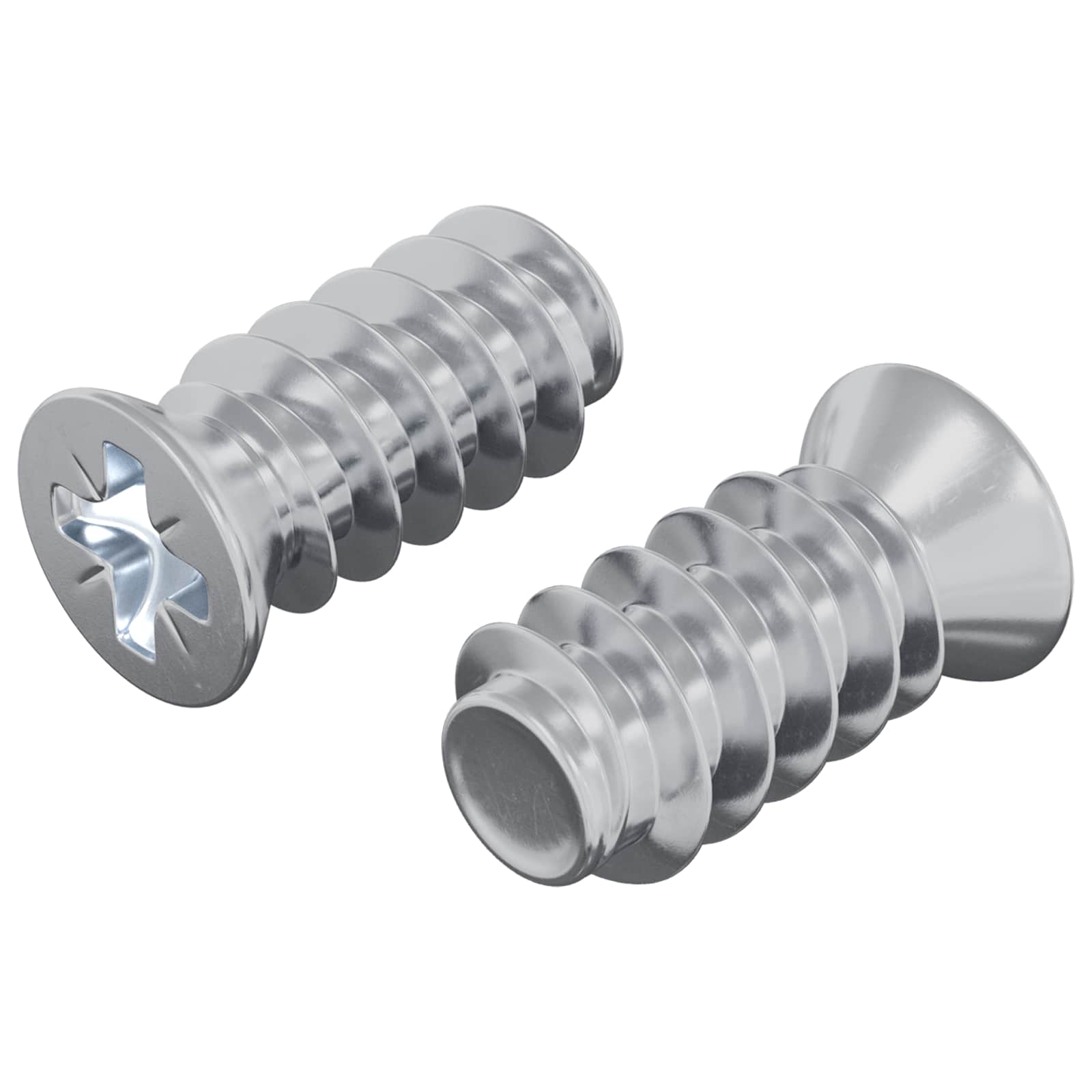 Schraube 2 pcs Silber M6 x 12 mm Eisen