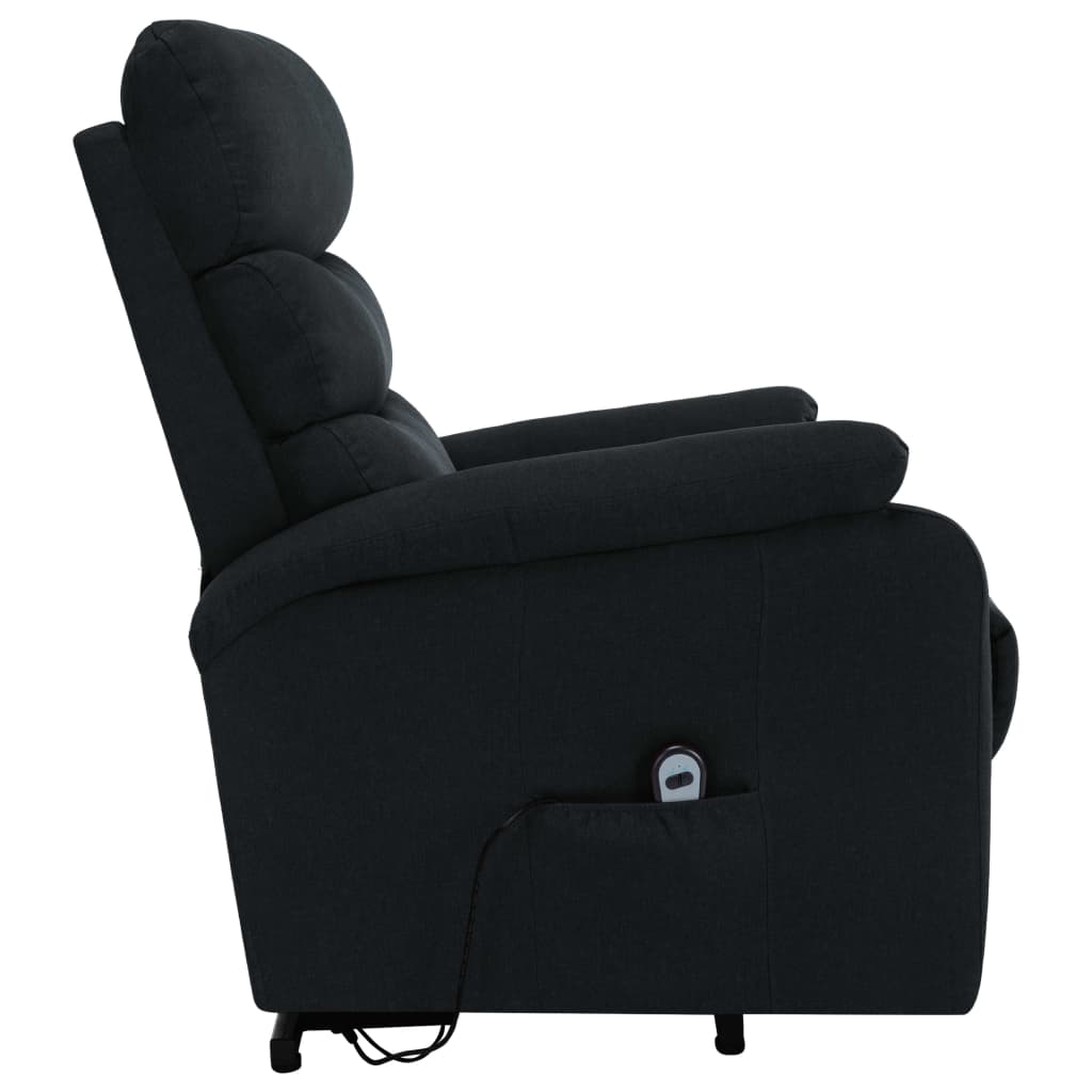 Massagesessel mit Aufstehhilfe Hellgrau Stoff