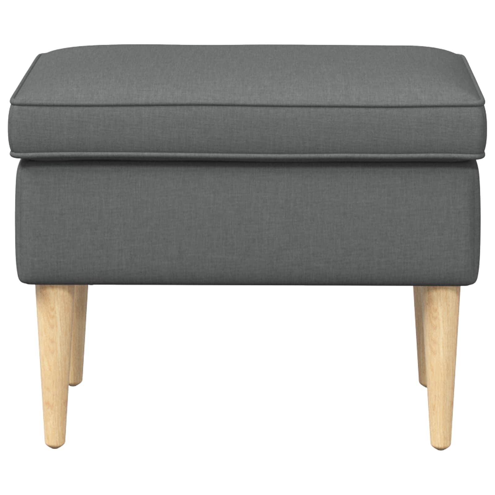 Hocker Hellgrau 55 x 35 x 41 cm Polyester