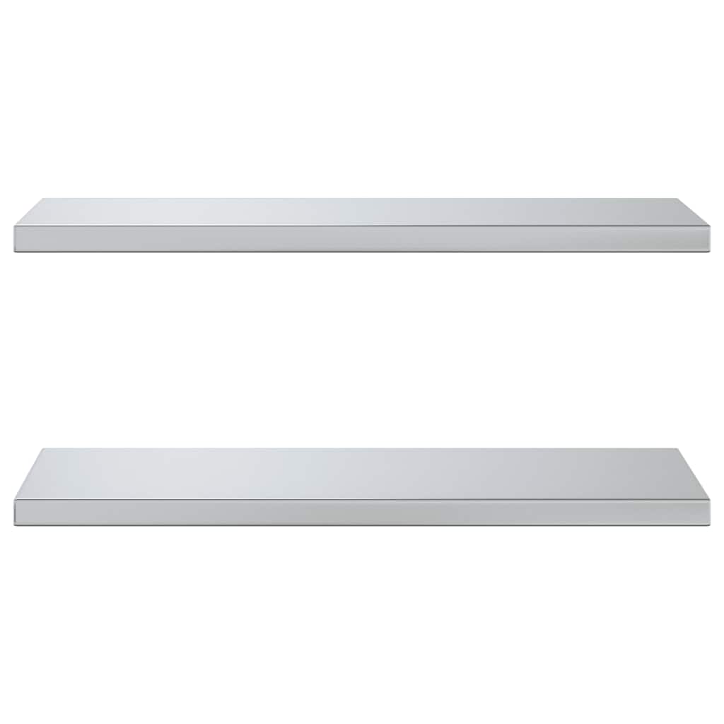 Wandregale 2 Stk. 100x40 cm Silbern Edelstahl