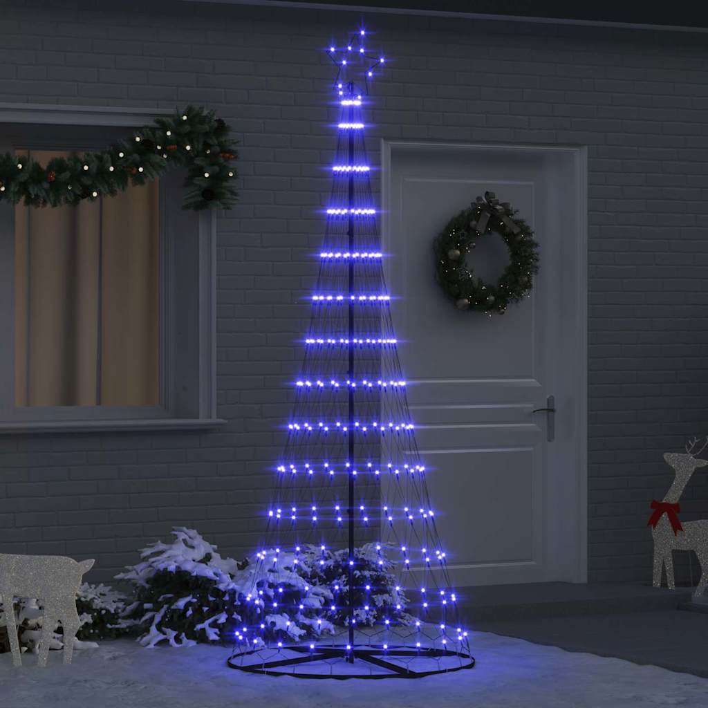 LED-Weihnachtsbaum mit 230 LEDs Mehrfarbig 184,5 cm Metall