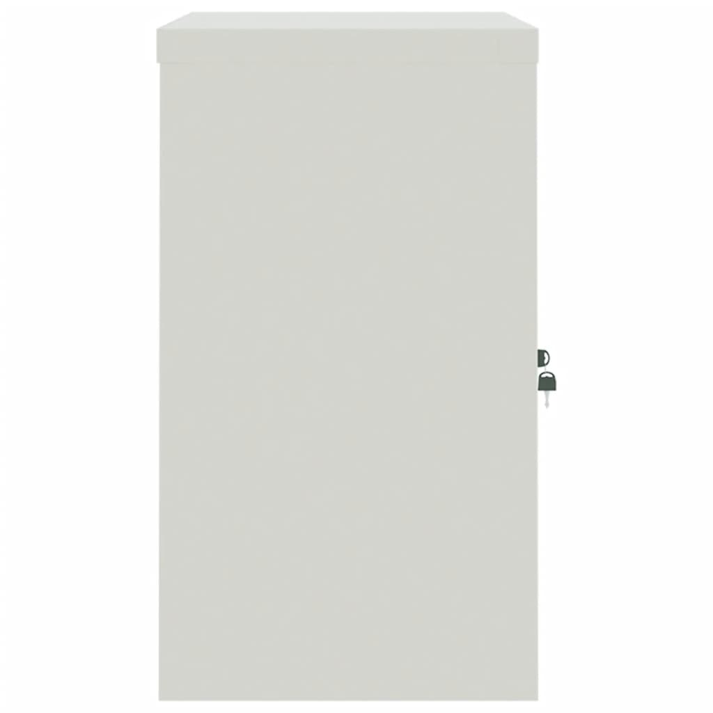 Aktenschrank mit 2 Türen Grau 90 cm Stahl